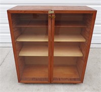 Glass Front Wood Cabinet