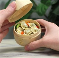 100-Pc Mini Bamboo Dim Sum Steamer Baskets