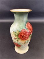 Rose Floral Vase Signed by Mcarter