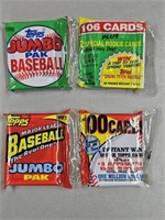 1990 & 1991 Topps Baseball Jumbo Grocery Packs