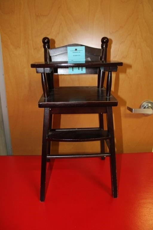 Wooden Doll High Chair, Baby Bed