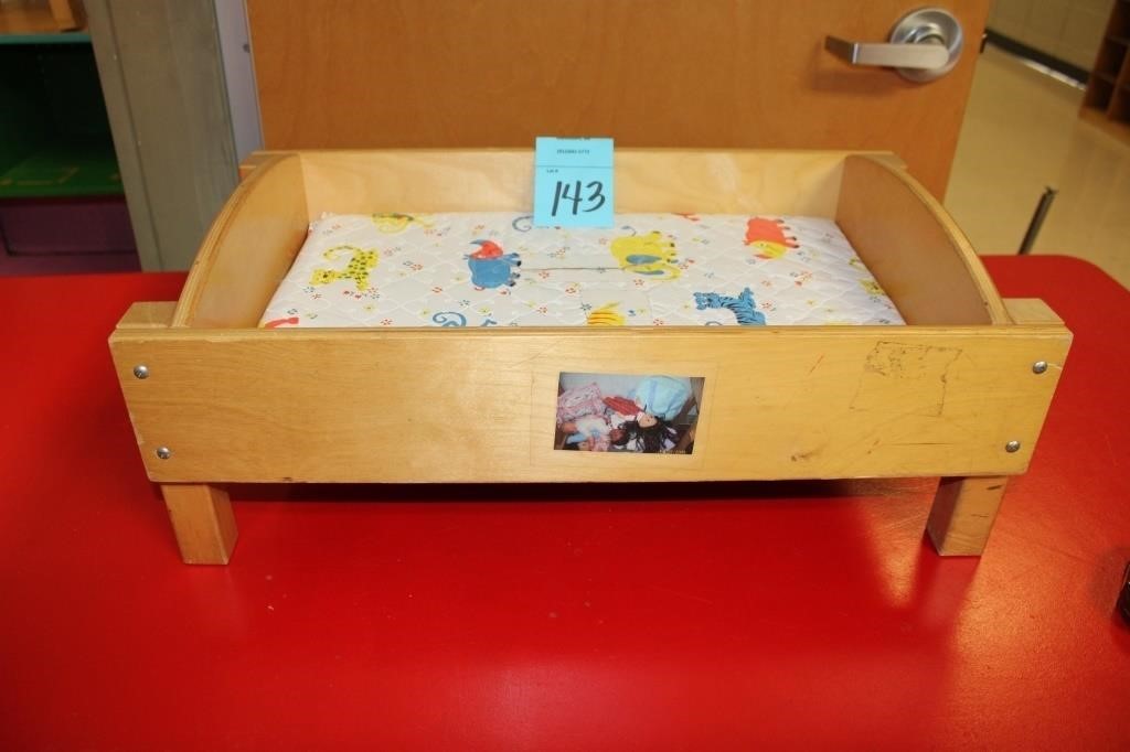 Vintage Wooden Doll Bed