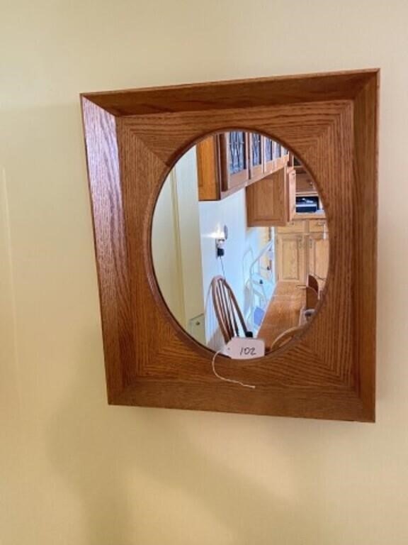 Oak Mirror 17 1/2" x  20 1/2"