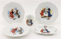 5 Buster Brown Dolls Plates