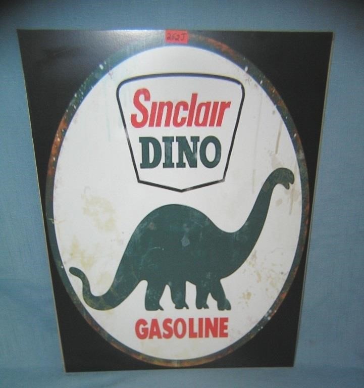 Sinclair Dino Gasoline retro style advertising sig