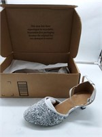 Silver sparkly heels size 12.5