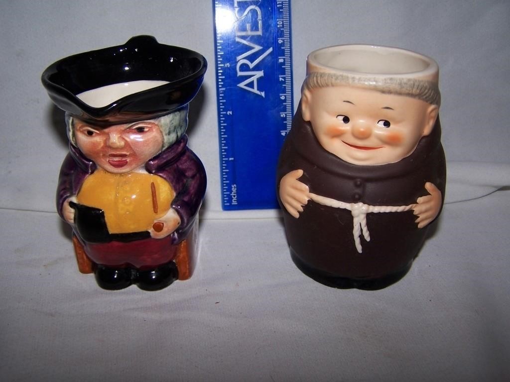 2 TOBY MUGS BOTH MARKED - 4" EACH