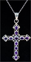 Jewelry Sterling Silver Necklace w/ Cross