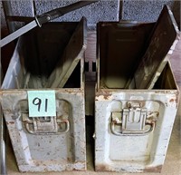Pair of Large Steel Ammo Crates