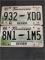 2 Tennessee Car Tags