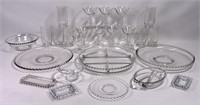 Candlewick glass - platters, stem ware, glasses,