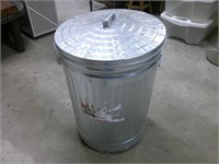 metal garbage can