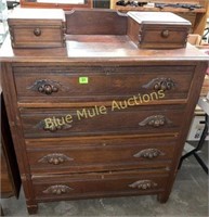 Antique dresser w/glove boxes-