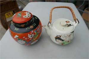 Pair Asian Teapots