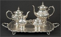 Gorham Chantilly 4 Pcs. Silver Plate Tea Service