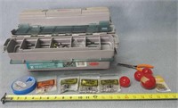 Rubbermaid Tackle Box With Fishing Items