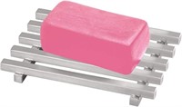 iDesign Steel Self-Draining Bar Soap Holder