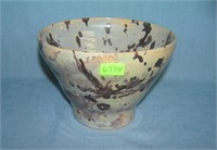 Art decorated glazed over vintage flower pot