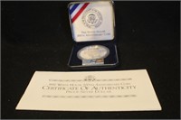 1992 U.S. Commemorative Silver Dollar with COA