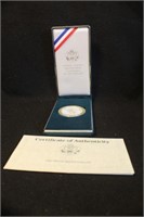 1990 Eisenhower Commemorative Silver Dollar COA