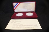 1984 Olympic Silver Dollar Set 2 Silver Dollar's