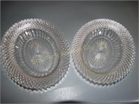 2 Glass Miss America Serving Bowls 2"t x 10"d