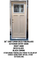 32" RH Craftsman Deco Fiberglass Exterior Entry