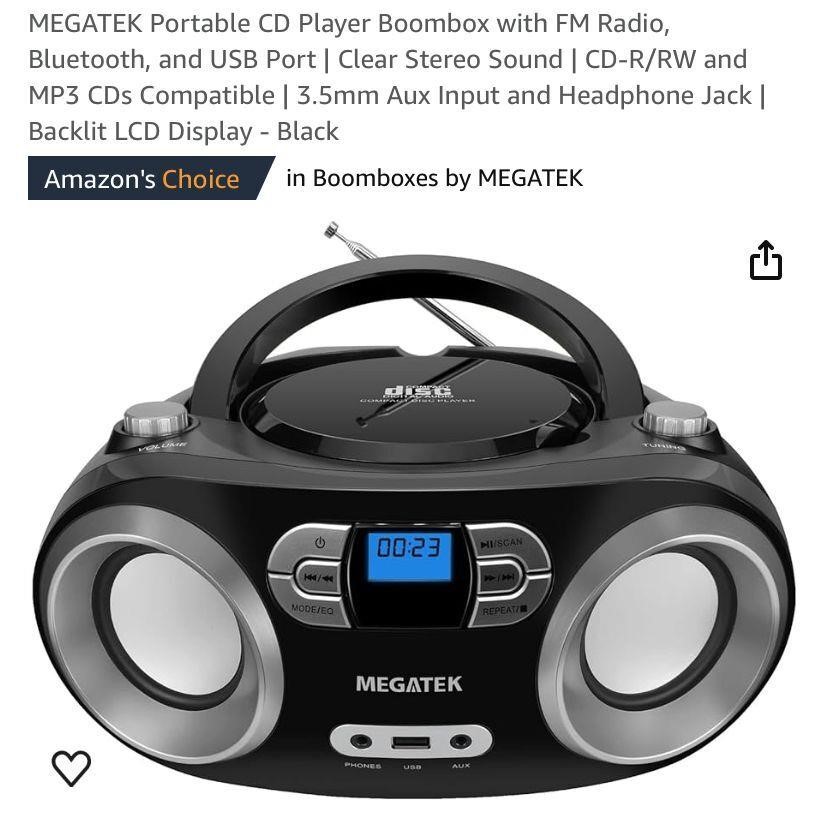 MEGATEK Portable CD Player Boombox