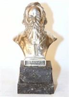 Brahms statue silver on bronze