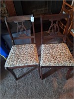 Two dining chairs