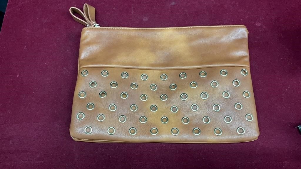 Chicos Neutral Clutch Purse