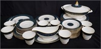 Set of 54 Royal doulton dinnerware plates, cups,