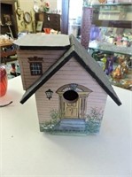 Hand Made Bird House, 12" T
