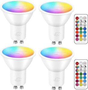 SEALED-iLC GU10 LED Bulbs 12 Color 3W Dimmable