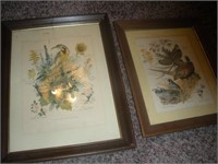 2 Framed Wildlife Prints, 18x14