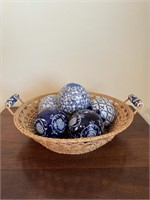 Blue And White Ceramic Decorative Balls