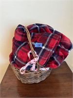 Fleece Blanket In Basket