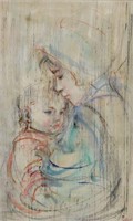 EDNA HIBEL PLOTKIN (1917-2015) MOTHER & CHILD