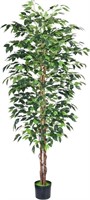 Haihong 6ft Artificial Ficus Tree,fake Plants