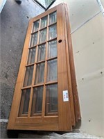 30 inch vintage wood + glass door