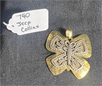 Jeep Collins Sterling/ Brass Pendant