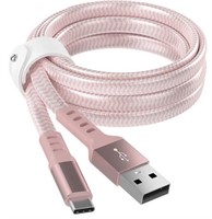 Just Wireless USB to C Cable PINK 6ft