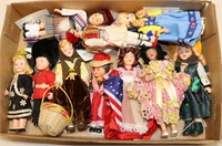 (10) Small Celluloid & Hard Plastic Dolls