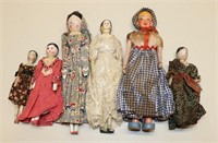 (6) Peg Wooden Style Dolls