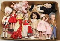 (10) Small Celluloid & Hard Plastic Dolls