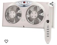 Twin Window Fan w/Reversible Airflow Remote