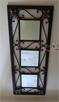 Contemporary beveled glass wall mirror