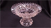 Early American pressed glass 11" compote,