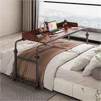 Furist Overbed Table with Wheels, Queen Size Mobil