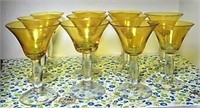 Yellow Glass Goblets